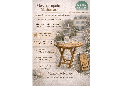 Table de jardin en teck Maharao