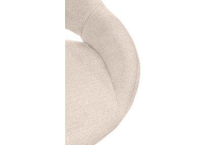 Taburete de bar Milet, tecido dourado creme