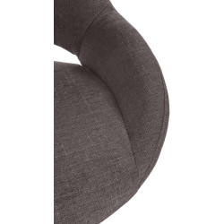 Sgabello da bar Milet, tessuto dorato grigio scuro