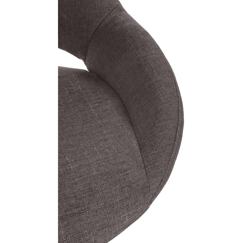 Sgabello da bar Milet, tessuto dorato grigio scuro