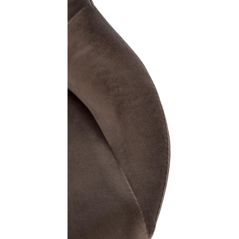 Tabouret de bar Milet en velours doré brun