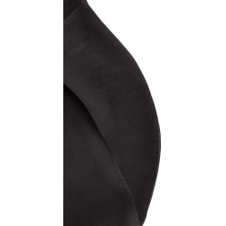 Taburete de bar Milet en terciopelo dorado negro