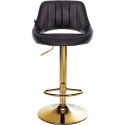 Coppia di sgabelli da bar Milet, ecopelle marrone G
