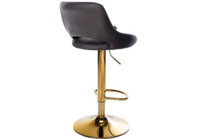 Coppia di sgabelli da bar Milet, ecopelle marrone G
