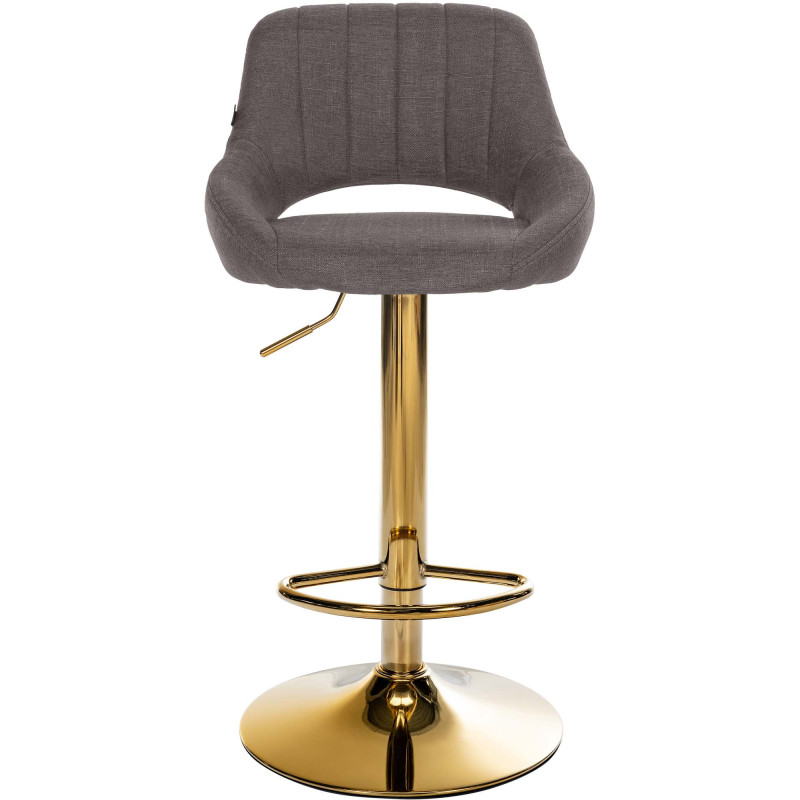 Ensemble de 2 tabourets de bar Milet en tissu G gris foncé