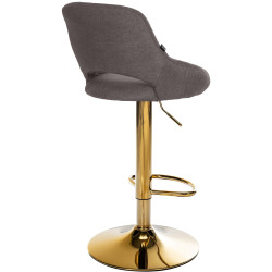 Ensemble de 2 tabourets de bar Milet en tissu G gris foncé