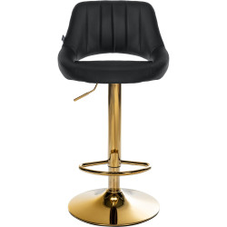 Ensemble de 2 tabourets de bar Milet, similicuir G noir