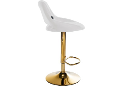 Ensemble de 2 tabourets de bar Milet, similicuir, blanc