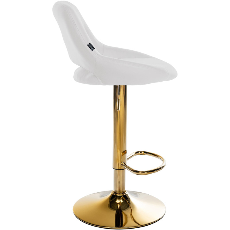 Ensemble de 2 tabourets de bar Milet, similicuir G blanc