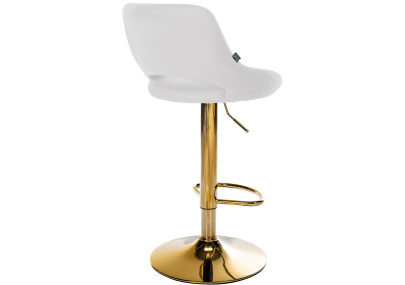 Ensemble de 2 tabourets de bar Milet, similicuir, blanc