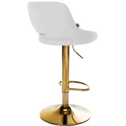 Ensemble de 2 tabourets de bar Milet, similicuir G blanc