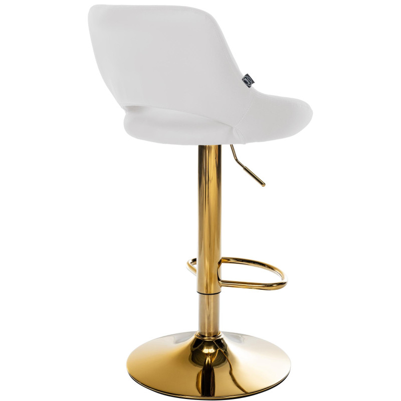 Conjunto de 2 taburetes de bar Milet, polipiel blanco G