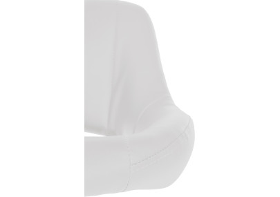 Ensemble de 2 tabourets de bar Milet, similicuir, blanc