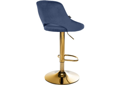 Coppia di sgabelli da bar Milet in velluto blu G