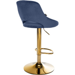 Coppia di sgabelli da bar Milet in velluto blu G