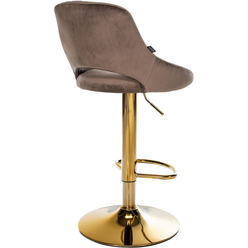 Ensemble de 2 tabourets de bar Milet en velours G brun