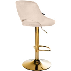 Ensemble de 2 tabourets de bar Milet en velours G crème