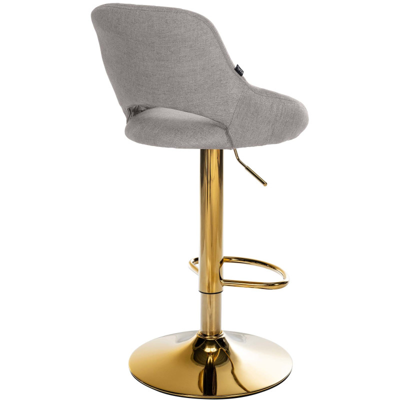 Ensemble de 2 tabourets de bar Milet en tissu G gris