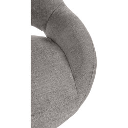 Conjunto de 2 taburetes de bar Milet de tela G gris