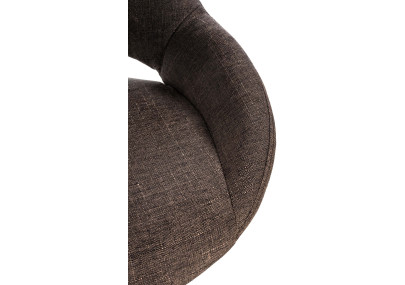 Ensemble de 2 tabourets de bar Milet en tissu marron clair