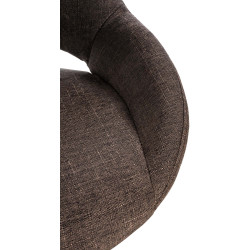 Ensemble de 2 tabourets de bar Milet en tissu G brun