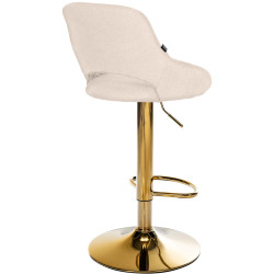 Ensemble de 2 tabourets de bar Milet en tissu G crème