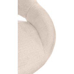 Ensemble de 2 tabourets de bar Milet en tissu G crème