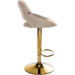 Ensemble de 2 tabourets de bar Milet en tissu G taupe