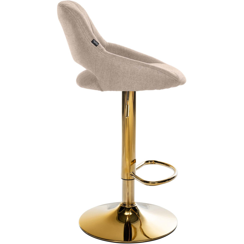 Ensemble de 2 tabourets de bar Milet en tissu G taupe