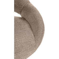 Ensemble de 2 tabourets de bar Milet en tissu G taupe