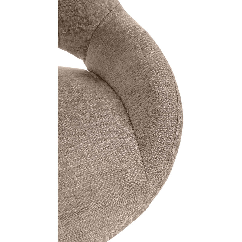 Conjunto de 2 bancos de bar Milet em tecido G taupe