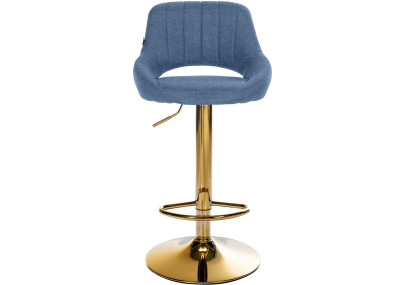 Ensemble de 2 tabourets de bar Milet en tissu bleu G