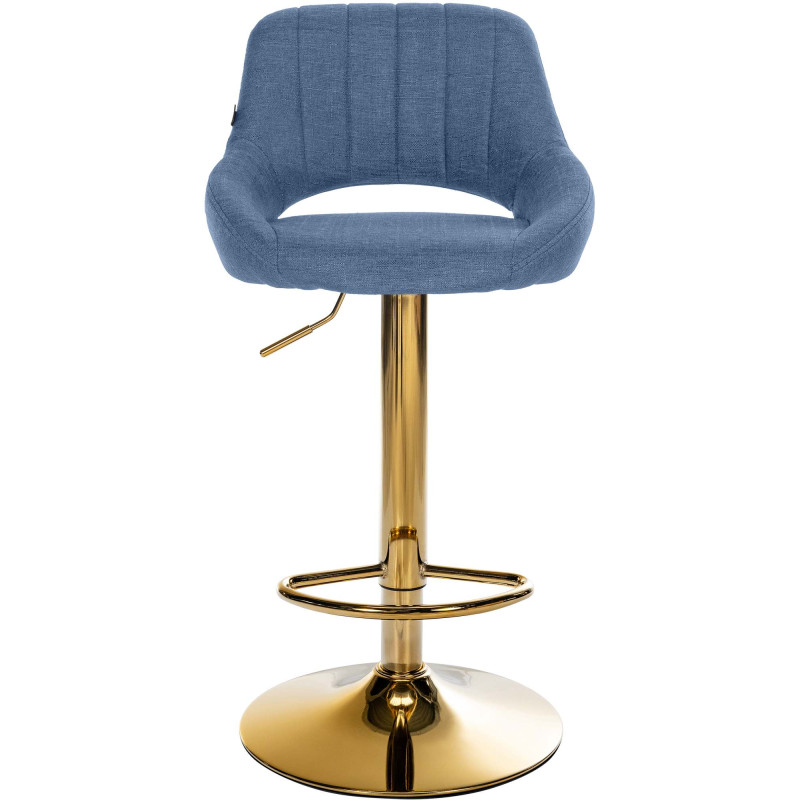 Conjunto de 2 taburetes de bar Milet en tela G azul