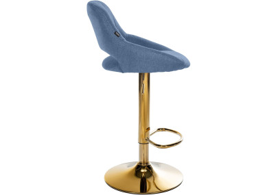 Coppia di sgabelli da bar Milet in tessuto blu G