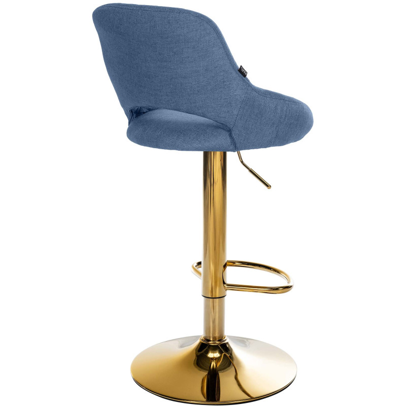 Conjunto de 2 taburetes de bar Milet en tela G azul