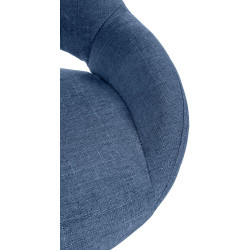 Ensemble de 2 tabourets de bar Milet en tissu G bleu