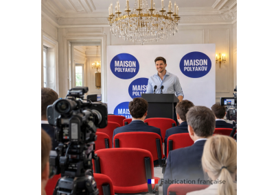 Sedia visitatore ufficio rossa in tessuto imbottito – Produzione francese – Sala d’attesa, riunione e conferenza – Villeneuve