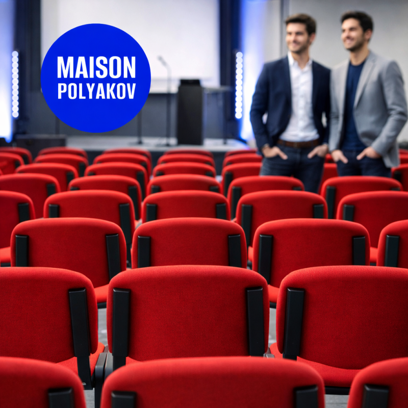 Silla de visitante para oficina roja en tela acolchada – Fabricación francesa – Sala de espera, reunión y conferencia – Villeneu