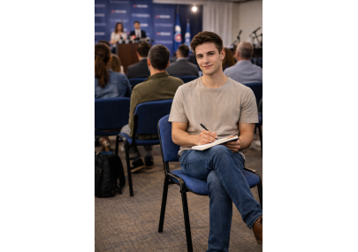 Sedia visitatore ufficio blu in tessuto imbottito – Sala d’attesa, riunione e conferenza – Villeneuve