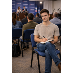 Chaise visiteur bureau bleue en tissu rembourré – Salle d’attente, réunion et conférence – Villeneuve