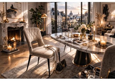 Sedia Bruxelles in Velluto Beige Sabbia Trapuntata – Gambe in Metallo Nero