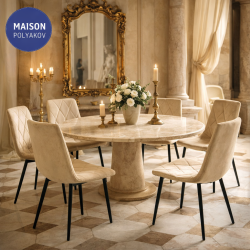 Sedia Opéra Sabbia – Eleganza Scultorea