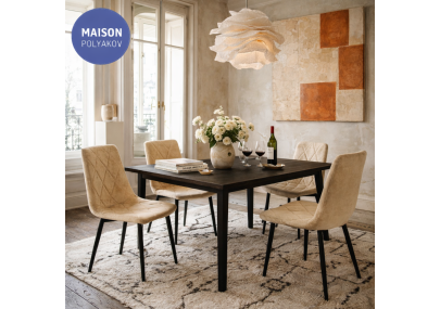 Chaise Opéra Sable – Élégance sculpturale