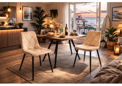 Chaise Opéra Sable – Élégance sculpturale