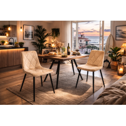 Chaise Opéra Sable – Élégance sculpturale