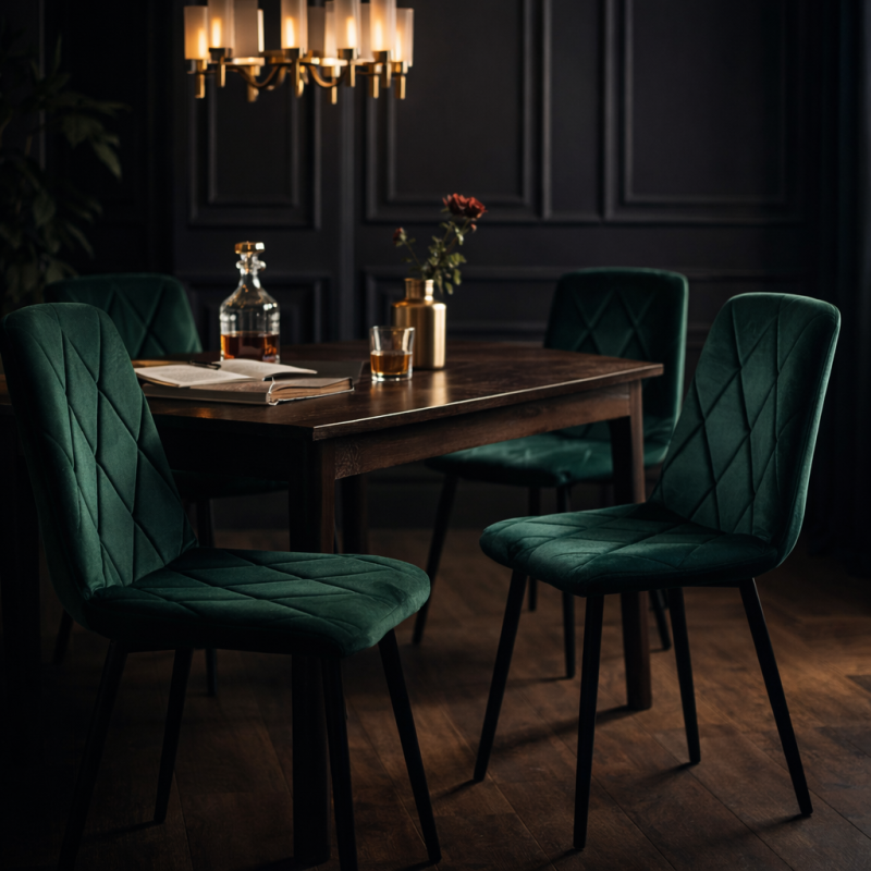 Chaise Opéra Tsarine – Velours Émeraude