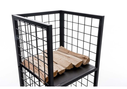 Range-bûches Forrest 40x40x120 noir