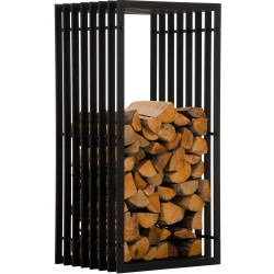 Râtelier à bûches Irving 40x50x100 noir mat