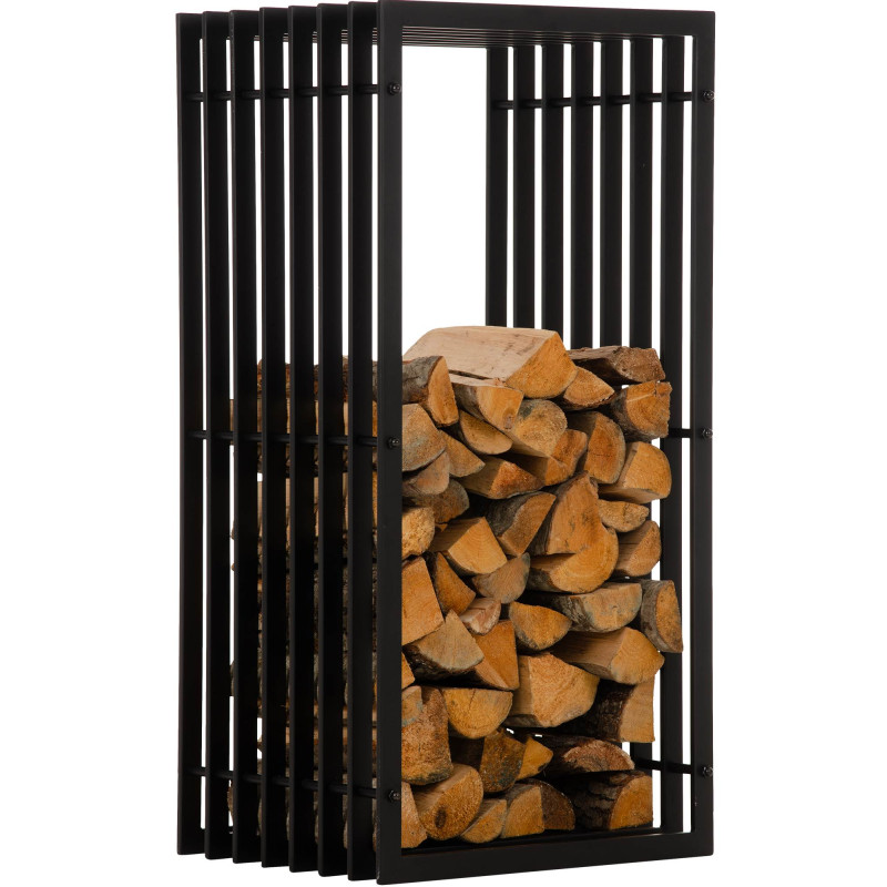 Râtelier à bûches Irving 40x50x100 noir mat