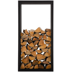 Râtelier à bûches Irving 40x50x100 noir mat